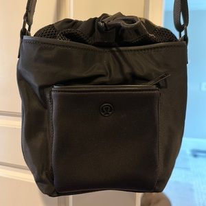 LuluLemon black bucket crossbody bag